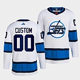 Men's Winnipeg Jets Custom White 2022 Reverse Retro Stitched Jersey,baseball caps,new era cap wholesale,wholesale hats